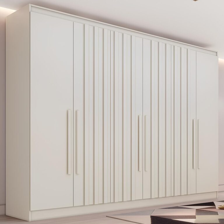 Guarda-Roupa 6 Portas Oxford 2,10 m Off/White