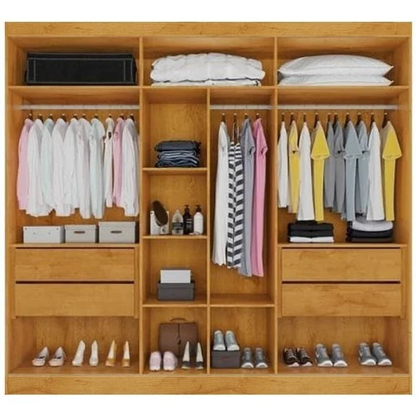 Guarda-Roupa 6 Portas Oxford 2,10 m Peroba/Off White – MÓVEIS EUROPA