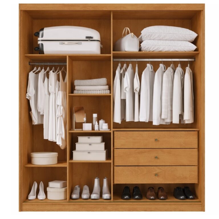 Guarda-Roupa 2 Portas Mali 151,5 m Peroba/Off White/Peroba