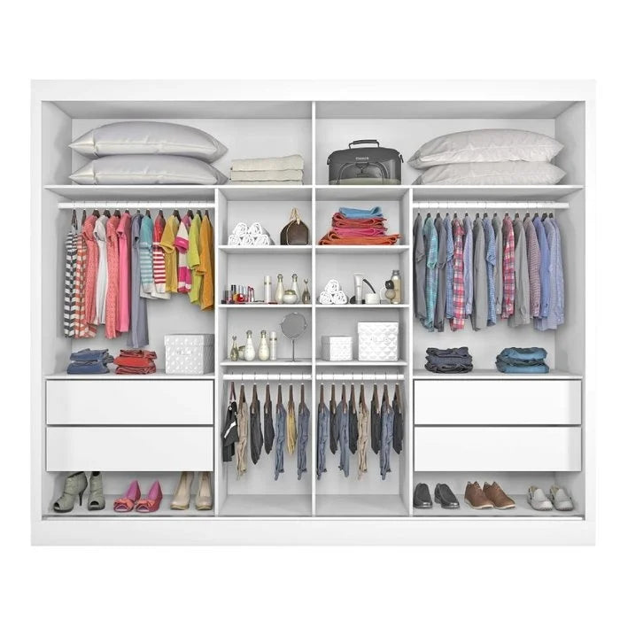 Guarda-Roupa 2 Portas Verona 2,02 m Peroba/Off White/Peroba