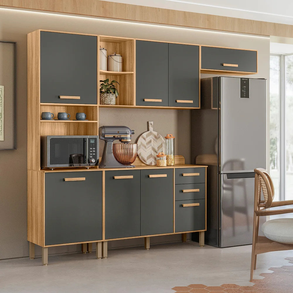 Cozinha Maria Flor Freijó/Chumbo – NICIOLI