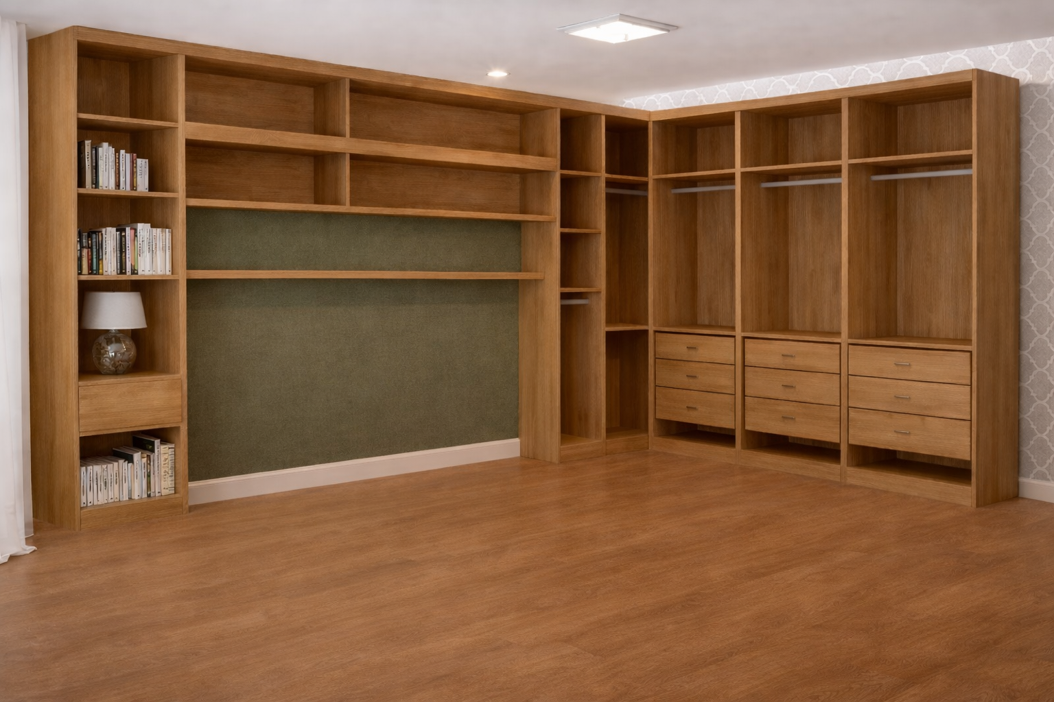 Modulado Casal/Queen 6 módulos Rizon (Dois Módulos 2 Pts + Criado + Módulo 1 Pt + Canto Oblíquo + Aéreo 1.67)