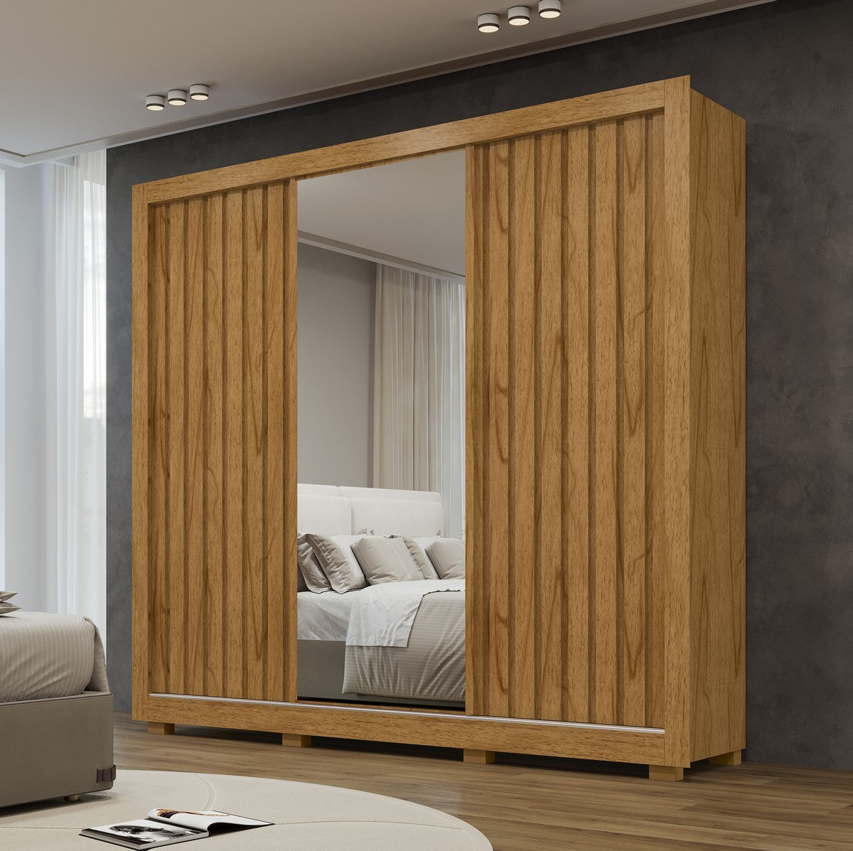 Guarda-Roupa Teresópolis 2,25 m Cedro/Areia