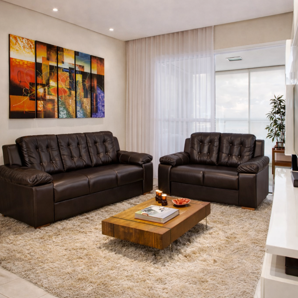 Sofá 3 e 2 lugares 240 Korino Café