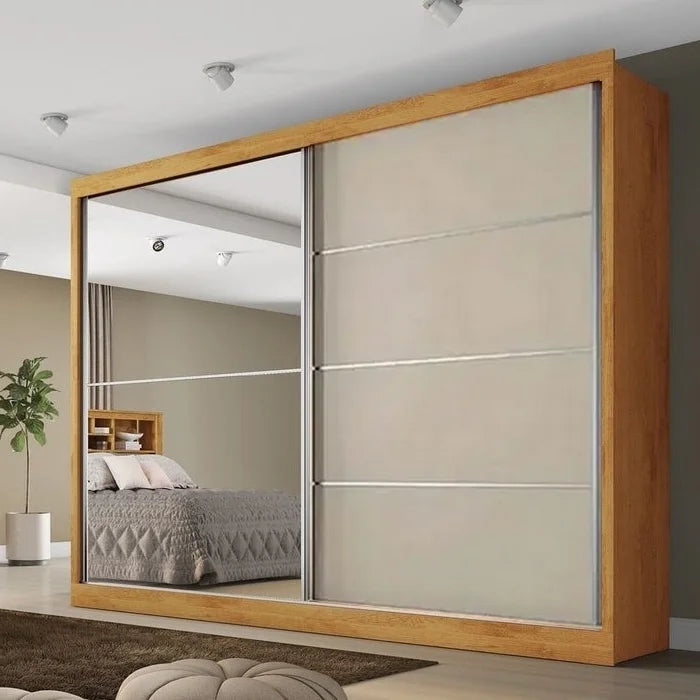 Guarda-Roupa 2 Portas Verona 2,02 m Peroba/Off White/Peroba – MÓVEIS EUROPA