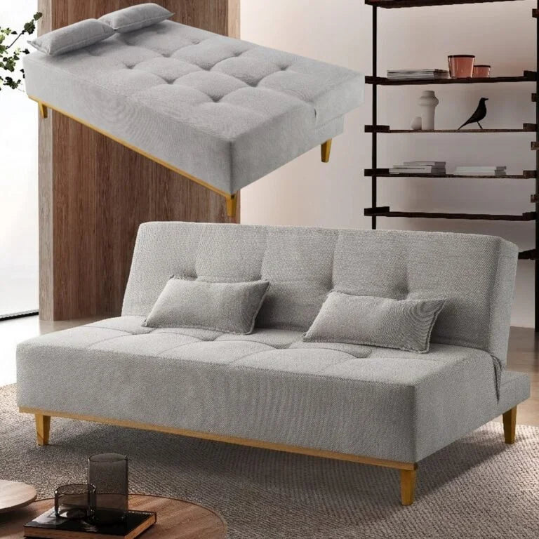 Sofá Cama Dallas Ref.48 1,81 m Linho Cinza 2502-B