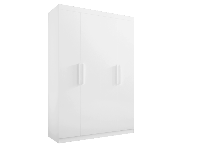 Guarda-Roupa 4 Portas Colibri 1,38 m Branco