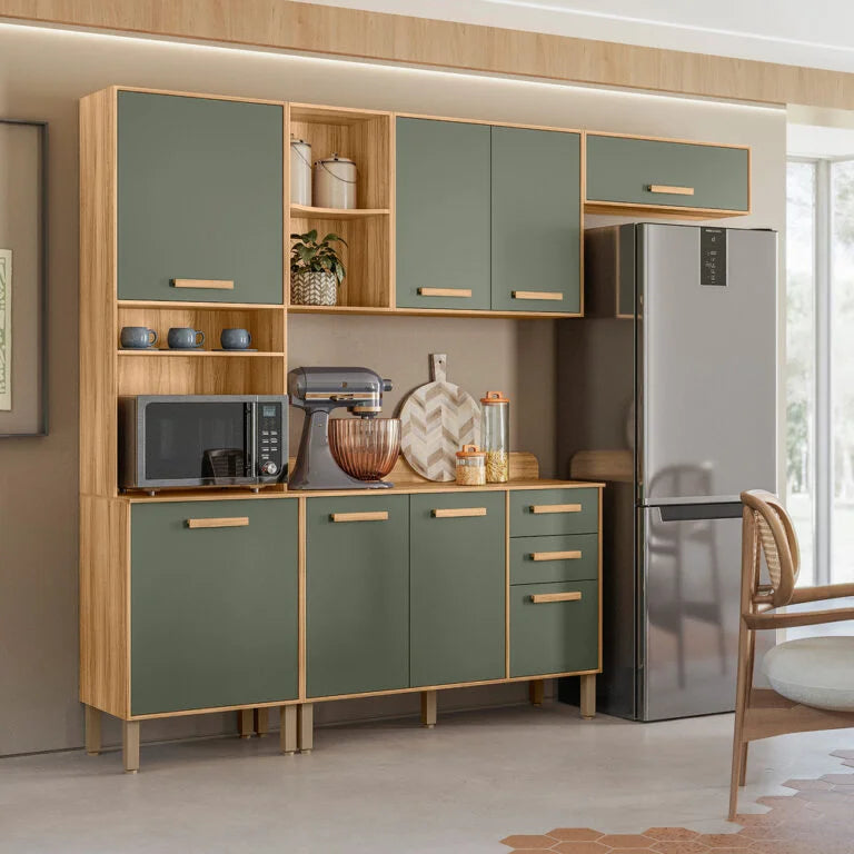 Cozinha Maria Flor Freijó/Verde – NICIOLI