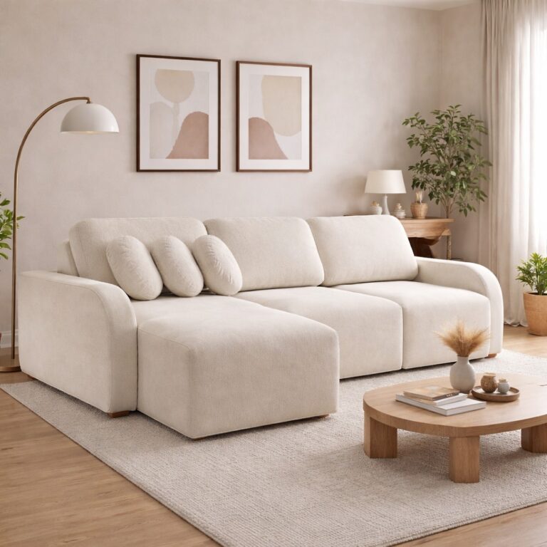 Sofá Cama Retrátil Bellagio 3,00 m Linho Bege 18