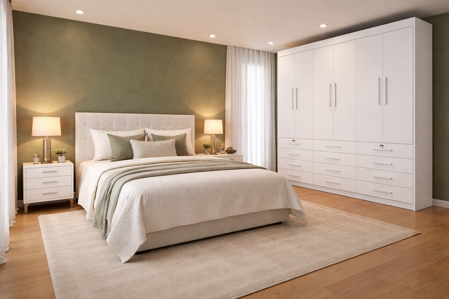 Guarda-Roupa 6 Portas Mônaco 2,40 m Branco