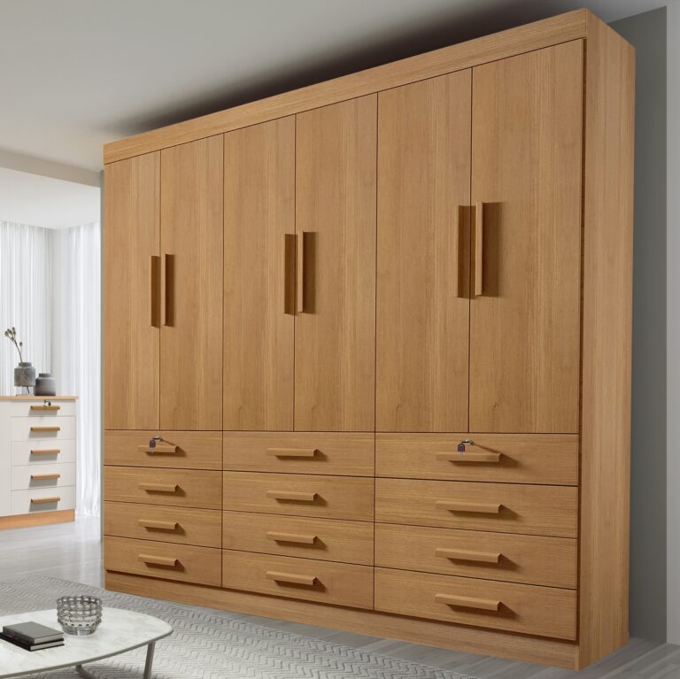 Guarda-Roupa Mônaco 6 portas e 12 gavetas – Cinamomo