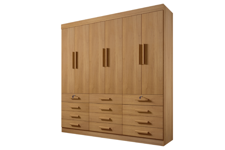 Guarda-Roupa Mônaco 6 portas e 12 gavetas – Cinamomo