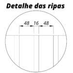 Home até 85″ Nobre Ripado 230(Com Nicho) Naturale/Off White