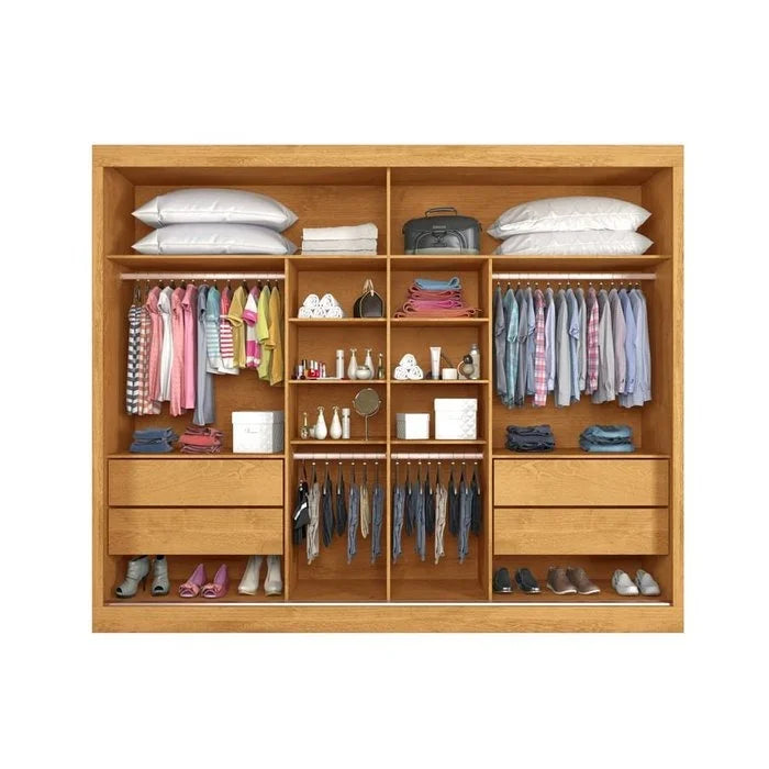 Guarda-Roupa 2 Portas Verona 2,02 m Peroba/Off White/Peroba – MÓVEIS EUROPA